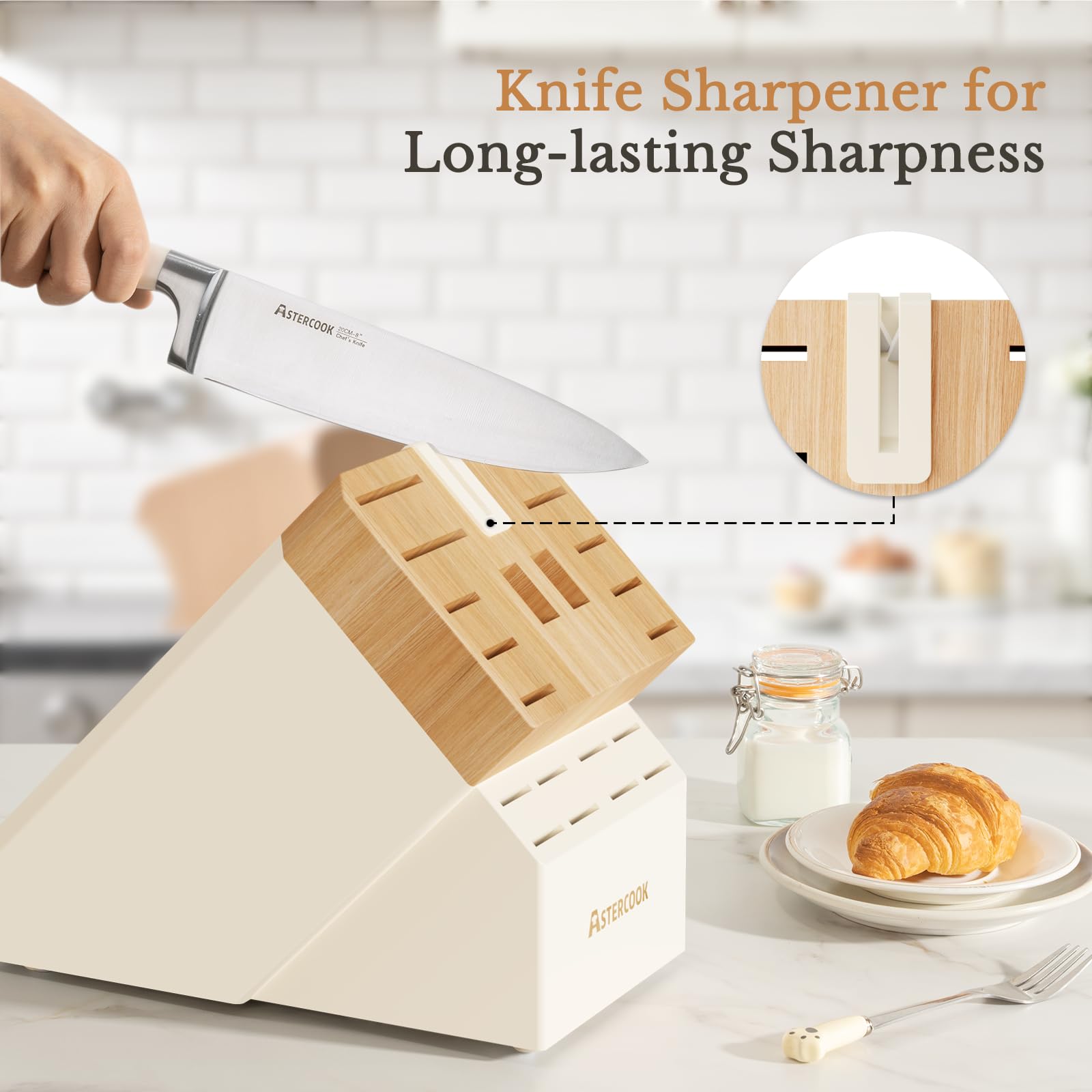 Astercook dishwasher-safe-knives: dishwasher-safe blades simplify cleanup after meals