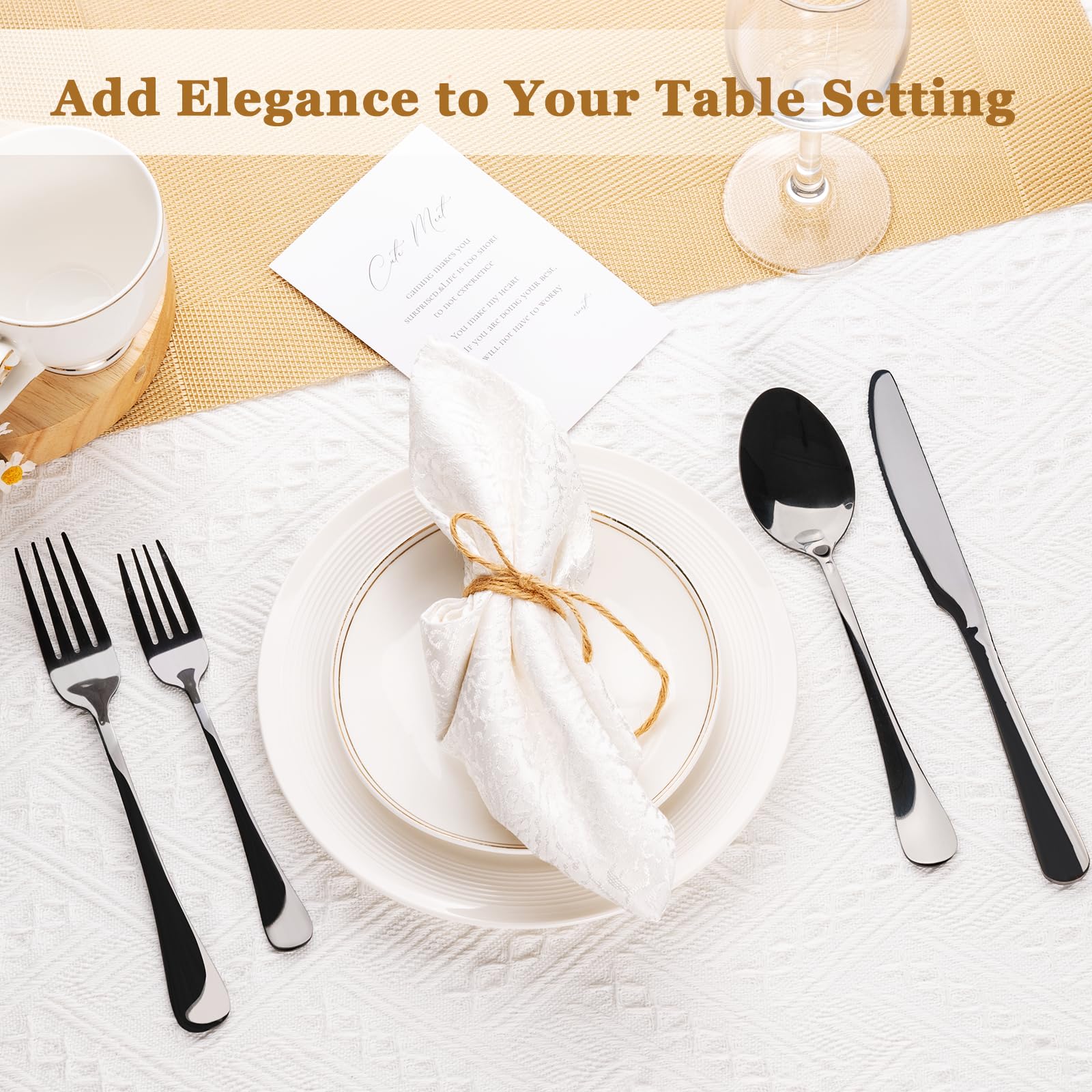 Astercook elegant dining look enhances home or restaurant settings.