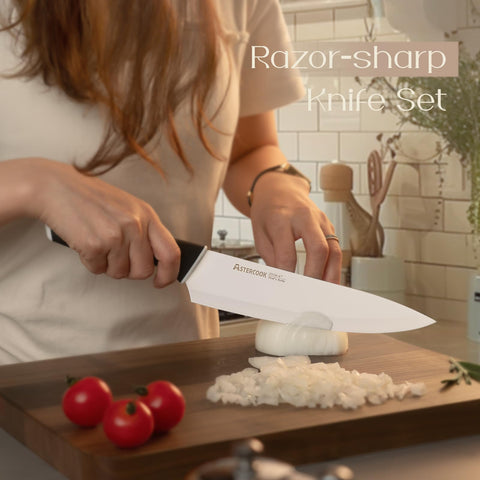 Astercook ergonomic handle design for comfortable, balanced grip during prep.