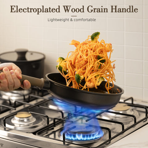 Astercook cookware compatible with induction, gas, and ceramic stoves.