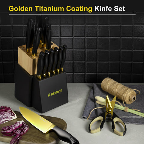 Astercook kitchen scissors and sharpener set close-up for versatile trimming