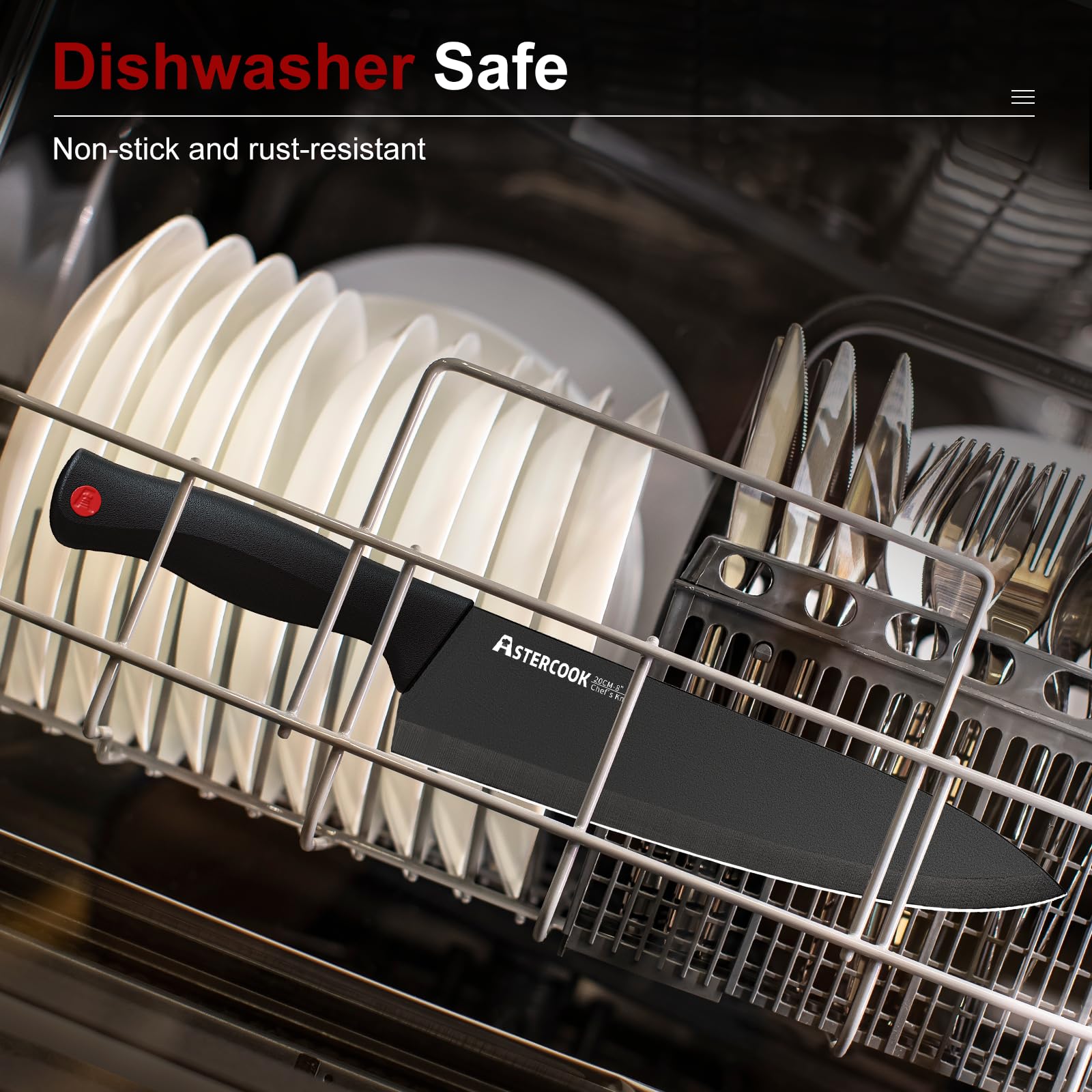 Astercook kitchen shears stored in block for versatile prep