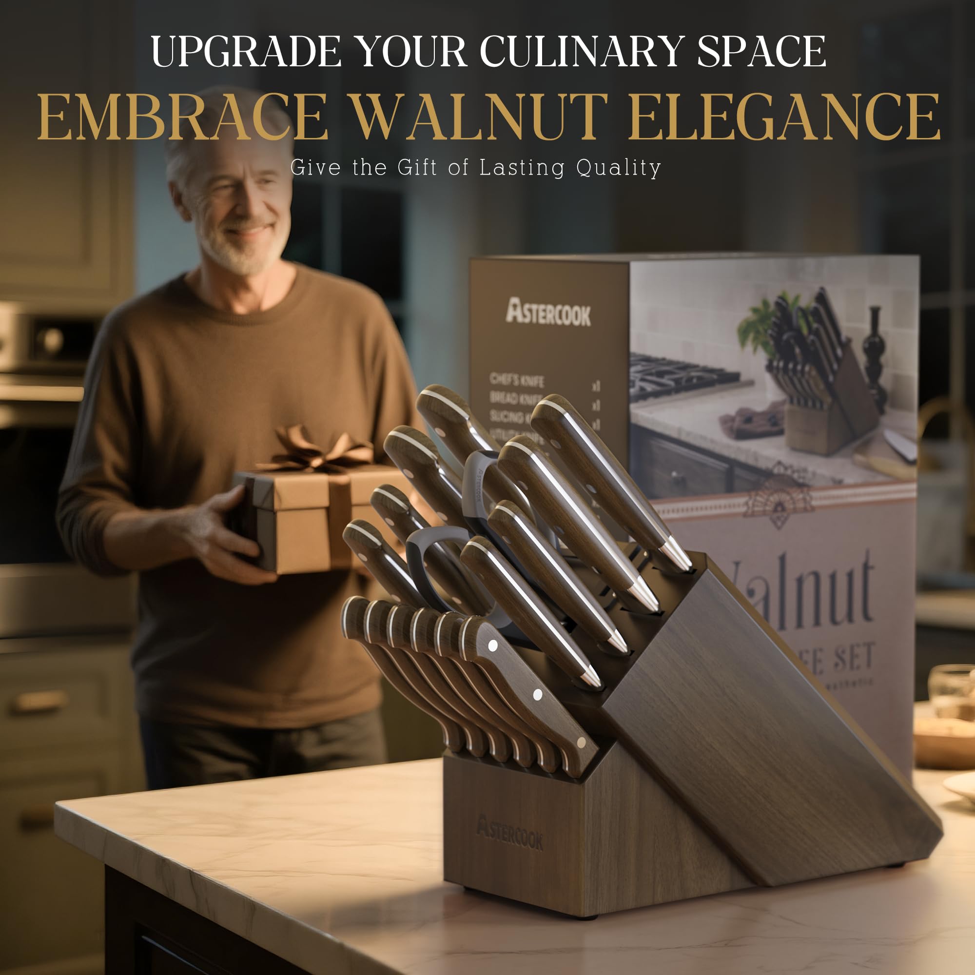 Astercook kitchen shears for herbs, poultry, or packaging tasks.