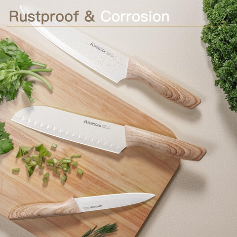 Astercook 8-inch bread knife with serrated edge for clean slices.