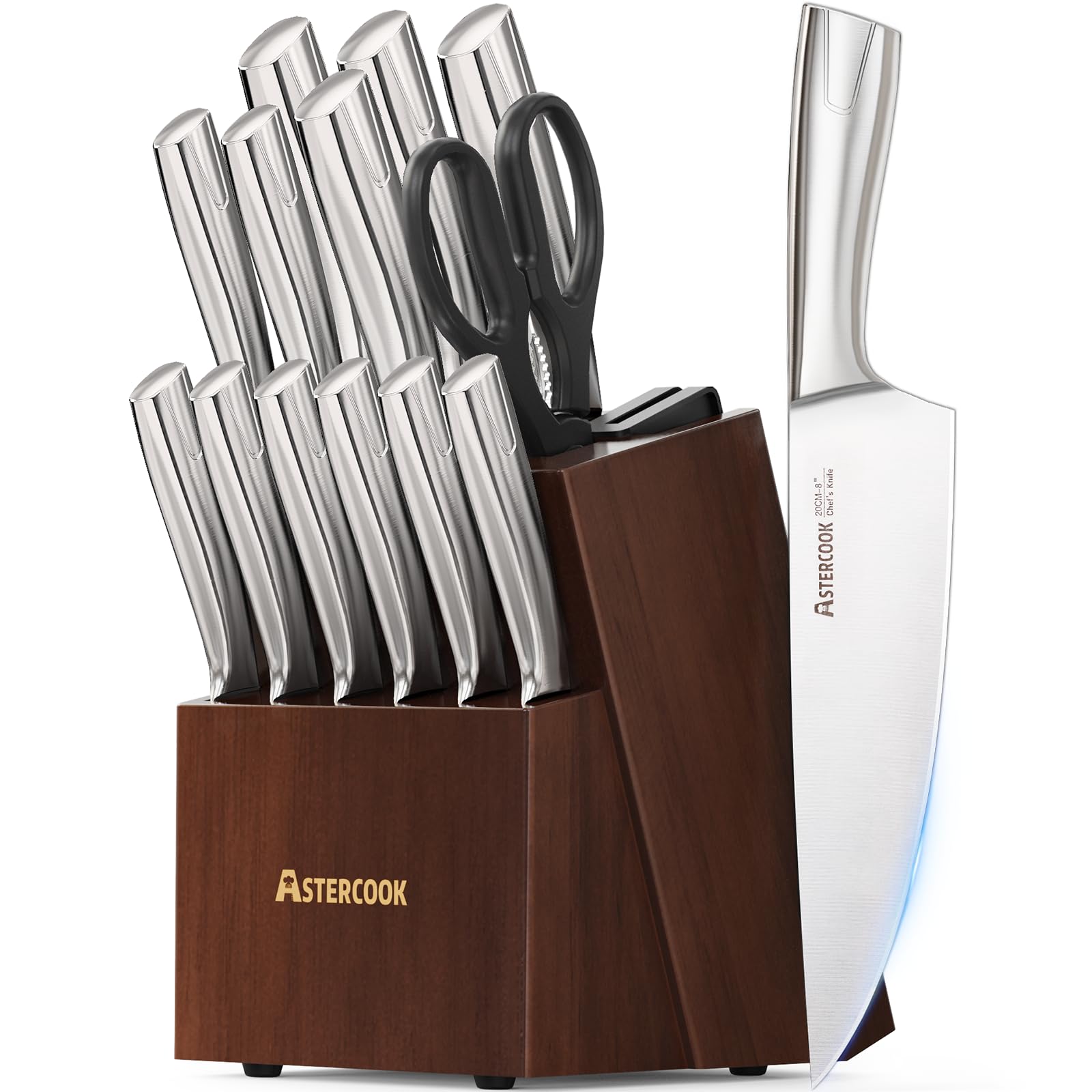 Astercook 8-inch chef knife for precise, clean slicing.