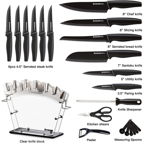 Astercook knife sharpener integrated for convenient edge maintenance