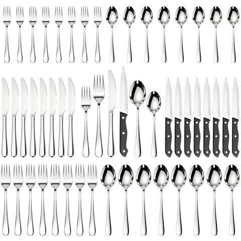 Astercook silverware set 48-piece shown for elegant dining and versatile daily use
