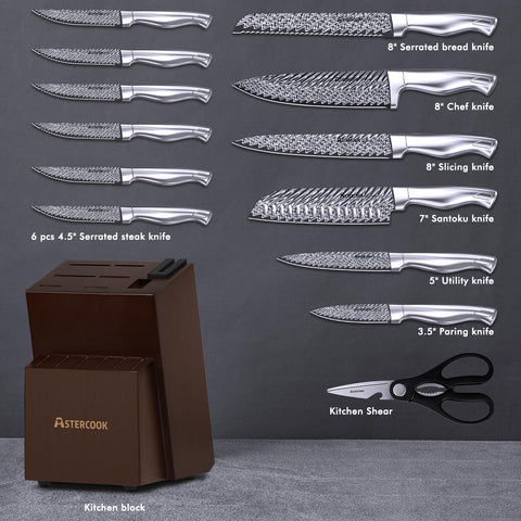 Astercook 8-inch slicing knife ready for clean, even slices