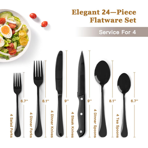 Astercook included steak knives for easy slicing at meals.
