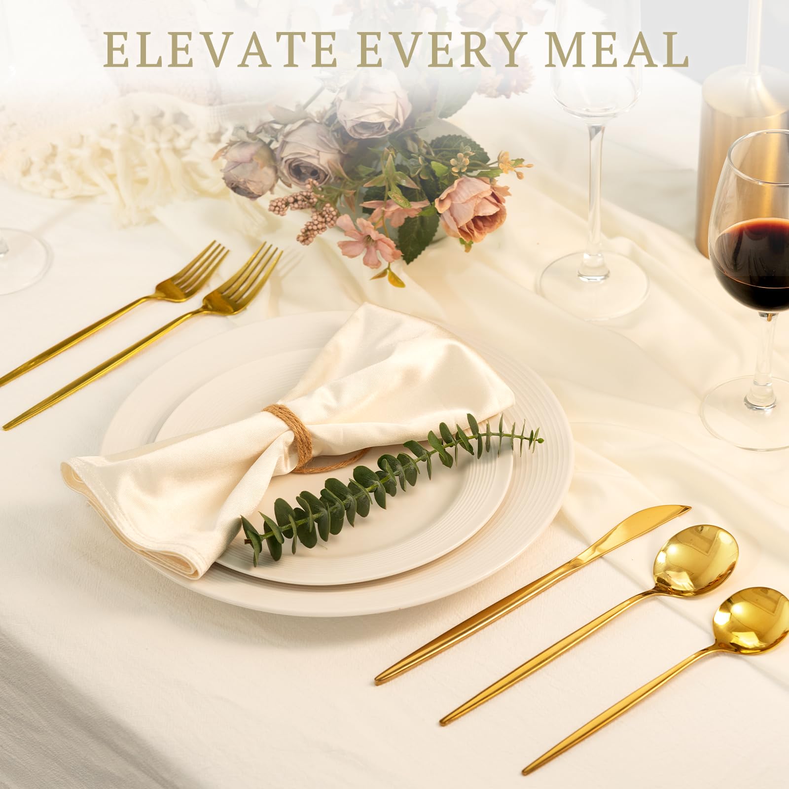 Astercook steak knives included for effortless, clean cuts of meat.