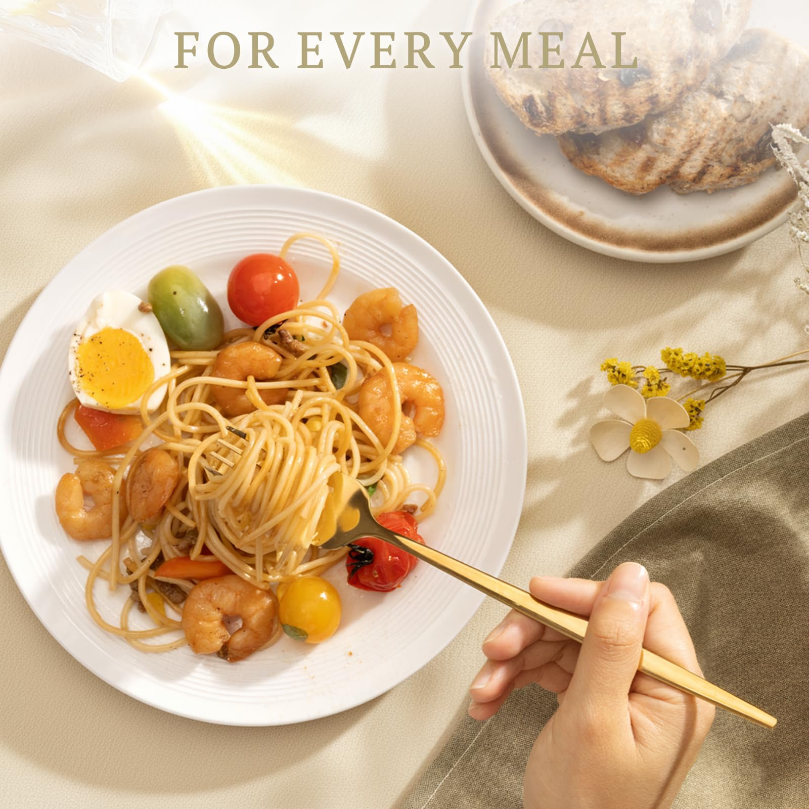 Astercook table setting perfect for home and restaurant use.