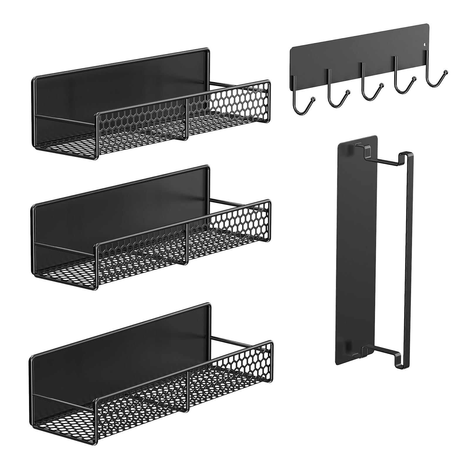 ASTON ELDER 5-pack magnetic shelves on fridge show strong hold without drilling