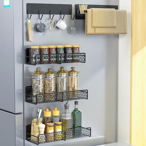ASTON ELDER diverse shelf sizes mounted on steel frame offer versatile storage