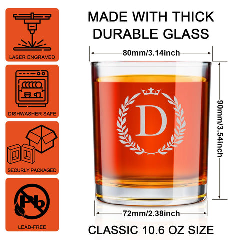 Astonlink personalized engraving on a rocks glass for him.