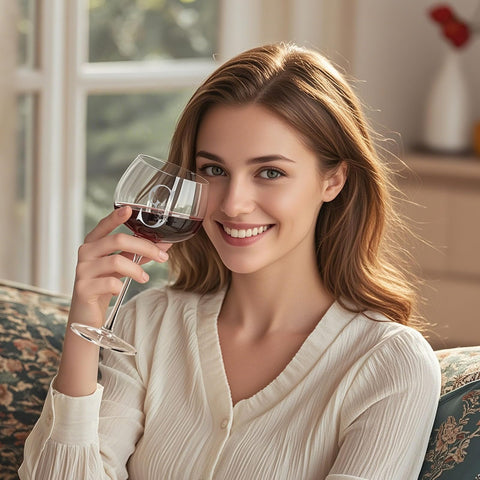 Astonlink Galentines wine glass in festive packaging, ideal for gifting.