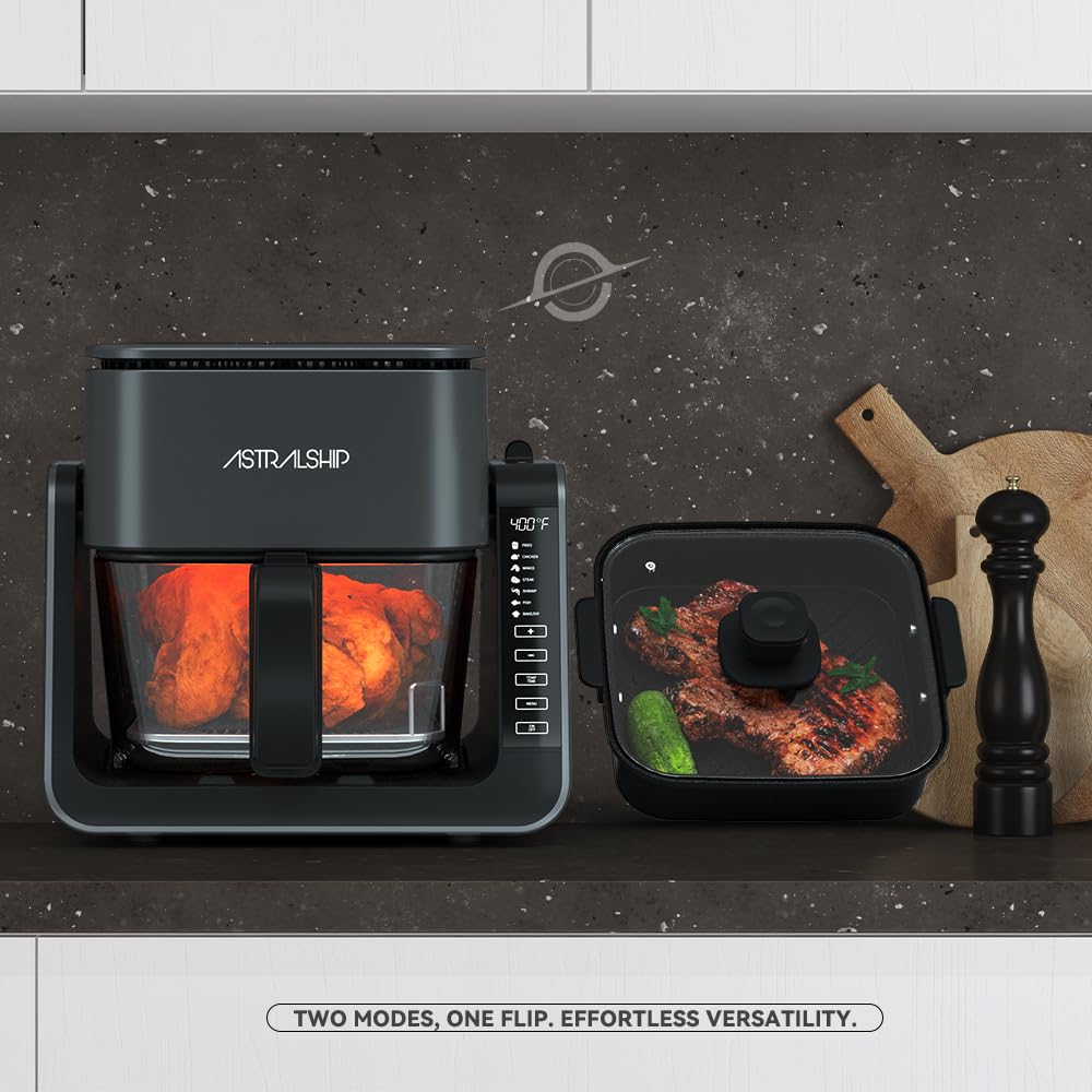 Astralship Glass Air Fryer compact kitchen setup fits small spaces neatly