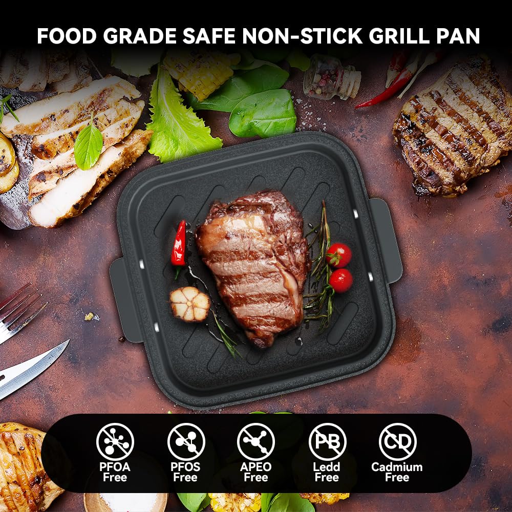 Astralship Glass Air Fryer flip design demonstrates 2-in-1 cooking versatility