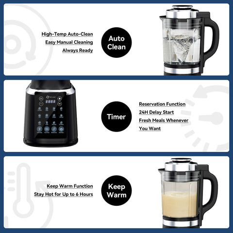 Astralship glass blender top view highlights durable, heat-ready design.