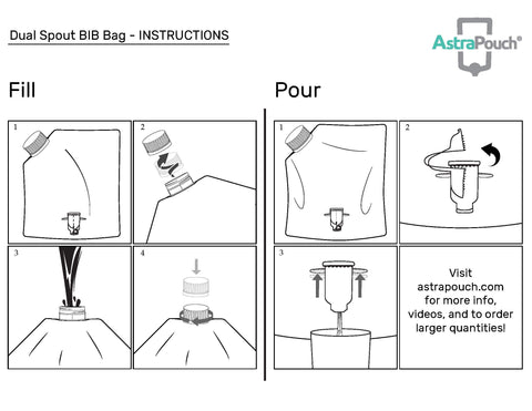 Astrapouch airtight spout keeps wine fresher longer.