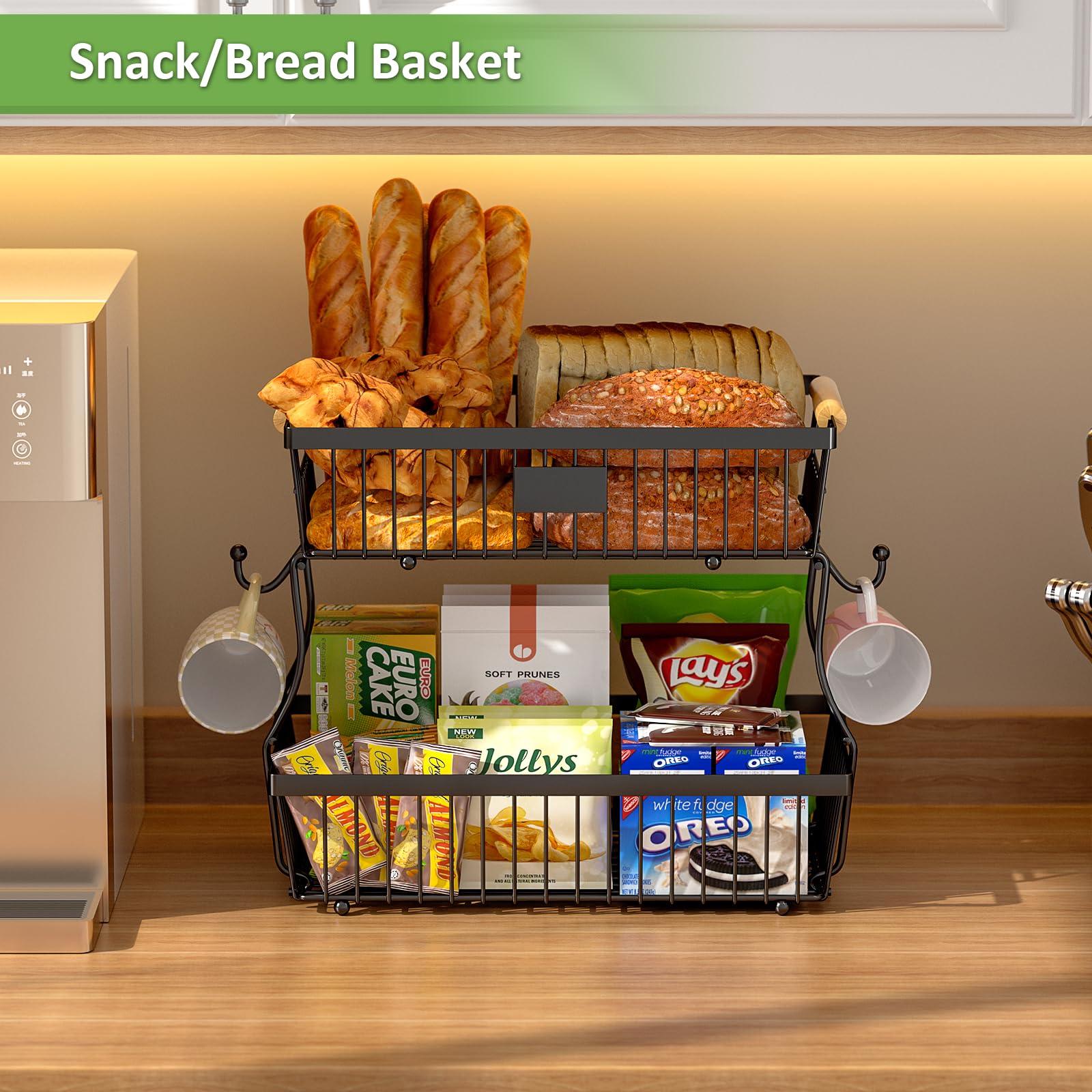 Astrorhine banana hangers keep fruit neatly separated for quick grabs.