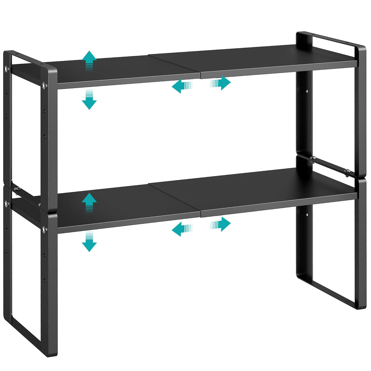 Astrorhine expandable cabinet shelf shows length adjustment for versatile space fitting