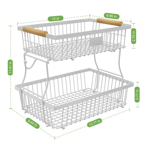 Astrorhine storage rack keeps vegetables, snacks, and eggs neatly organized.