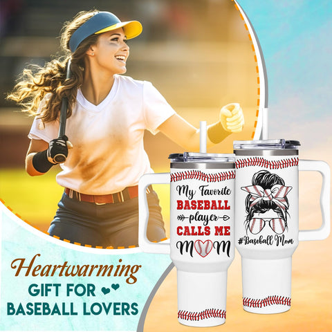 AT2Z GLOBAL Baseball Mom 40oz tumbler lid close-up showing spill-resistant seal.