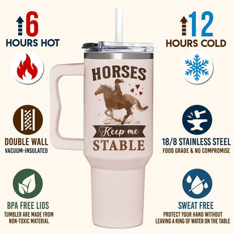 AT2Z GLOBAL quote horses keep me stable tumbler for horse lovers