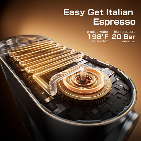 atatix Espresso EM3111 latte art moment showcasing creamy milk texture