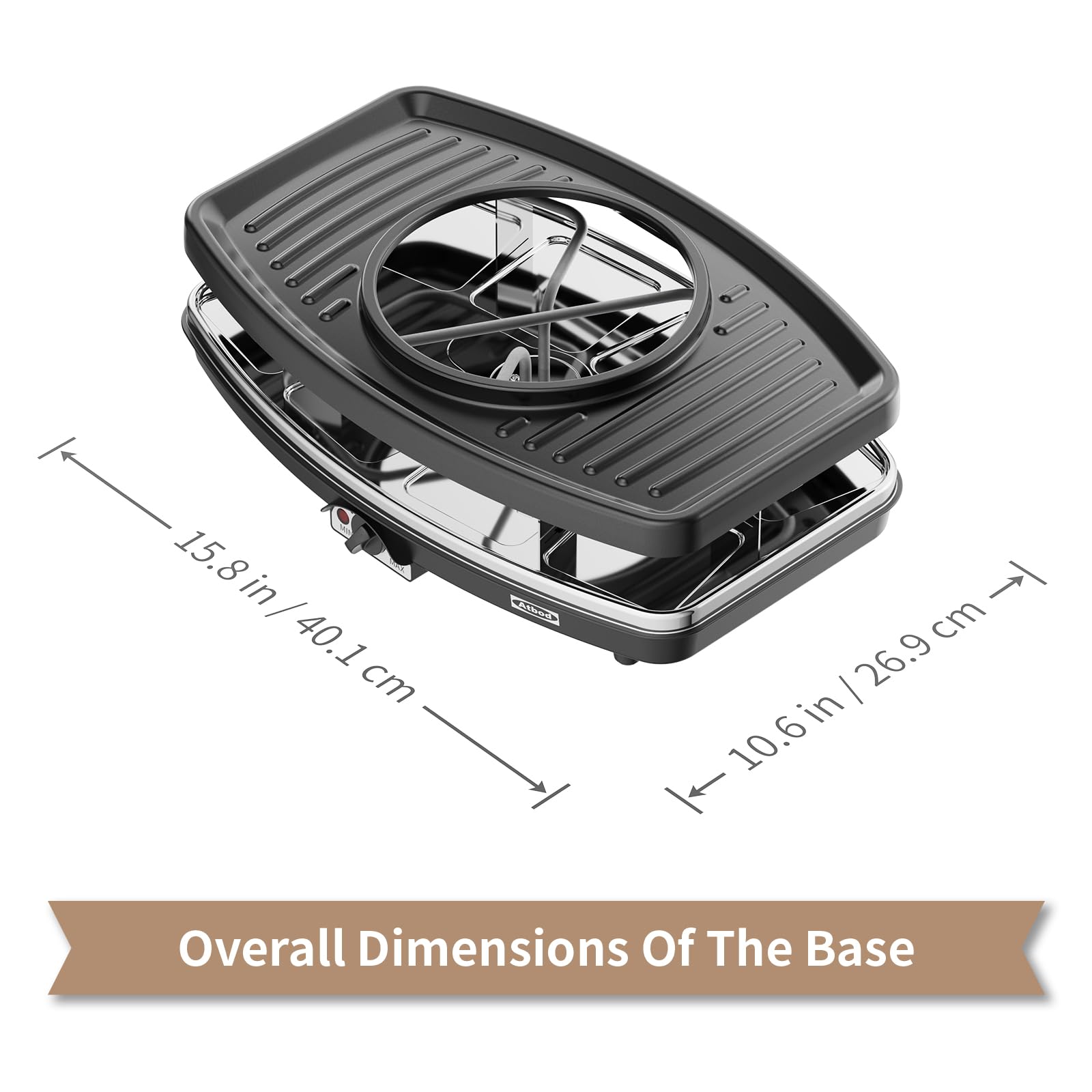 Atbod BBQ grill stone offering versatile cooking textures