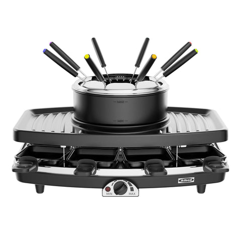 Atbod eight mini raclette pans ready for individual portions