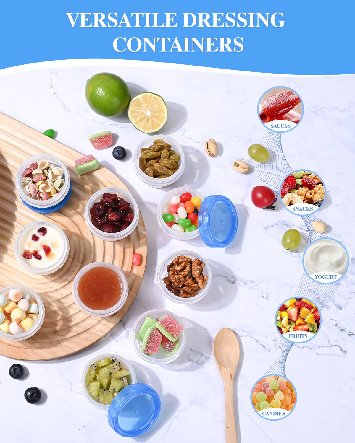 Atecare BPA-free dressing cups in dishwasher-safe set for daily use