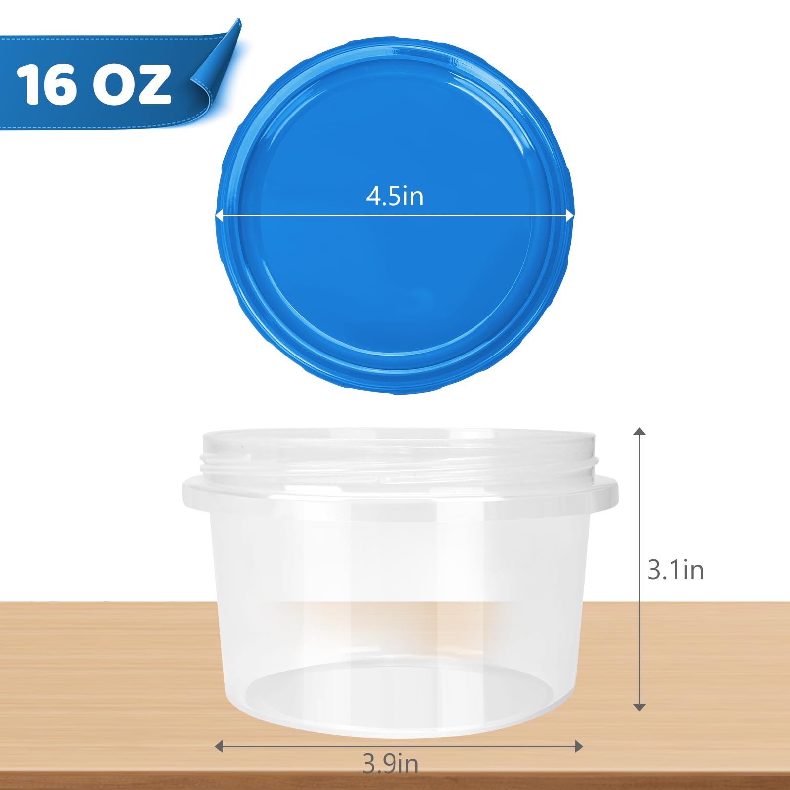 Atecare 16oz container ideal for lunches and meal prep.