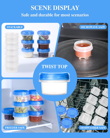 Atecare 2oz dressing containers keep sauces fresh and organized