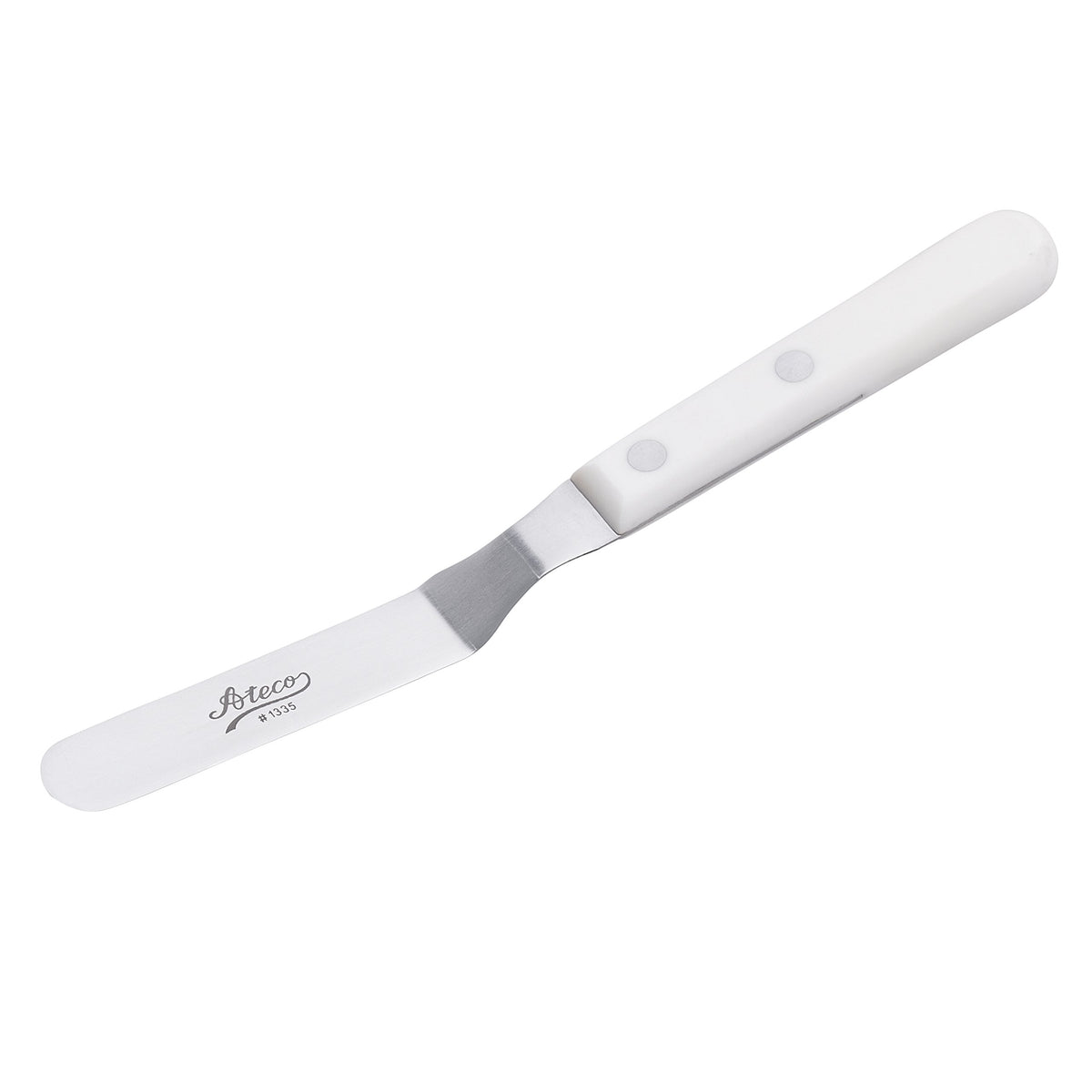Ateco 1335 offset spatula blade for precise icing and easy decorating.