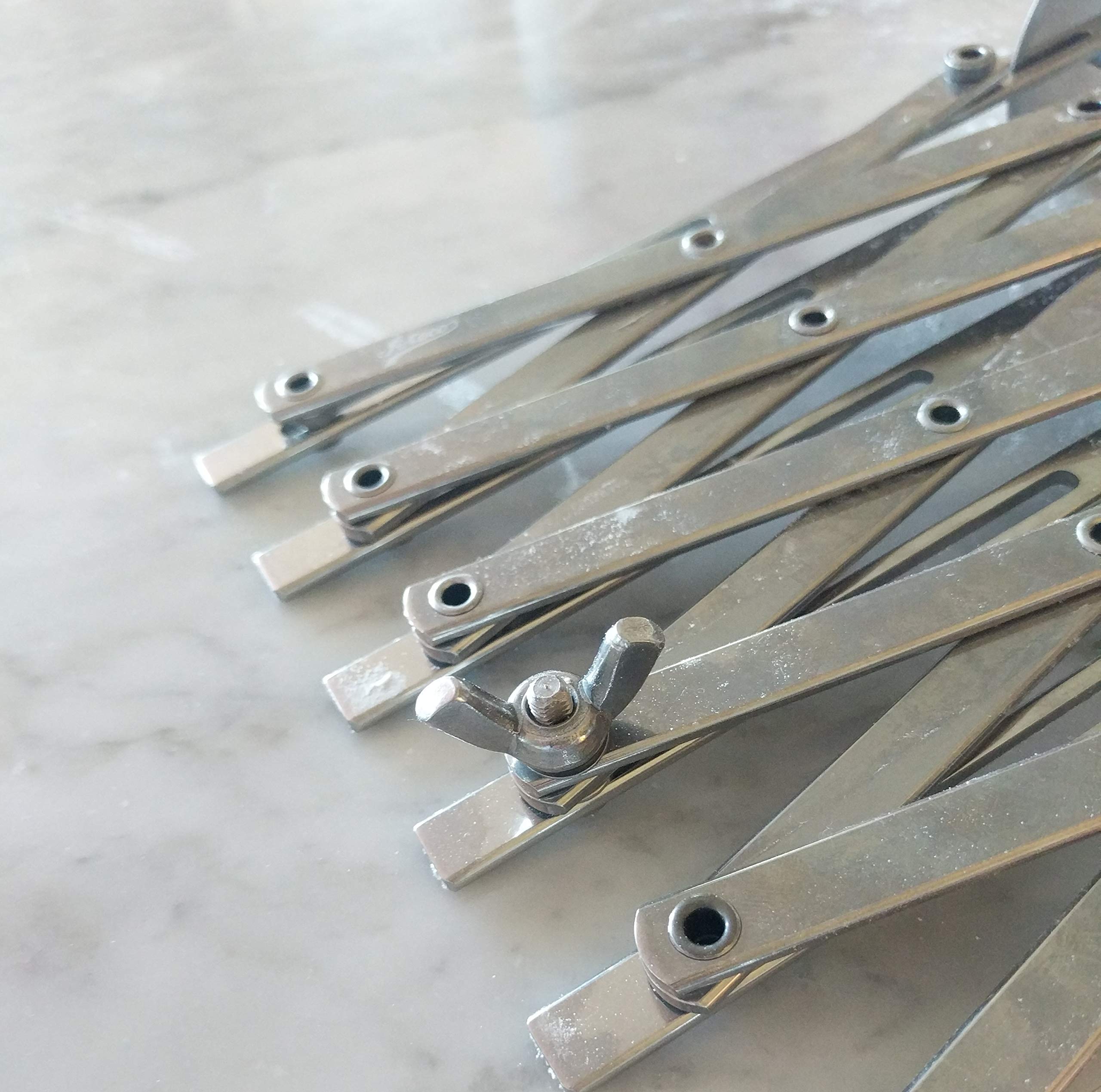 Ateco 5-Wheel Cutter stainless steel body highlights durable bakery tool