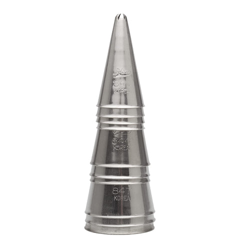 Closeup of Ateco 850 closed-star tips showing precision and stainless steel finish.