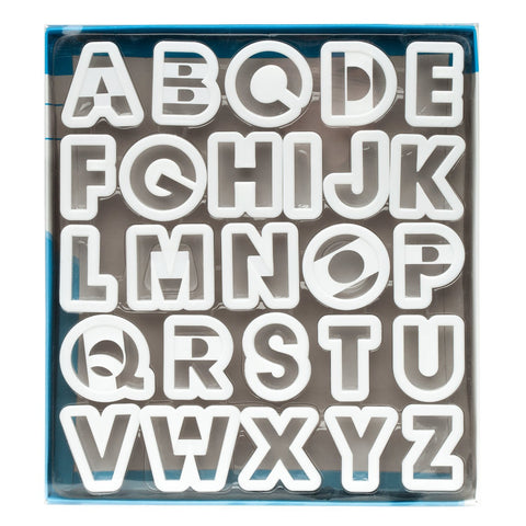Ateco alphabet letter cutter set 2-inch white for precise cookies and fondant lettering
