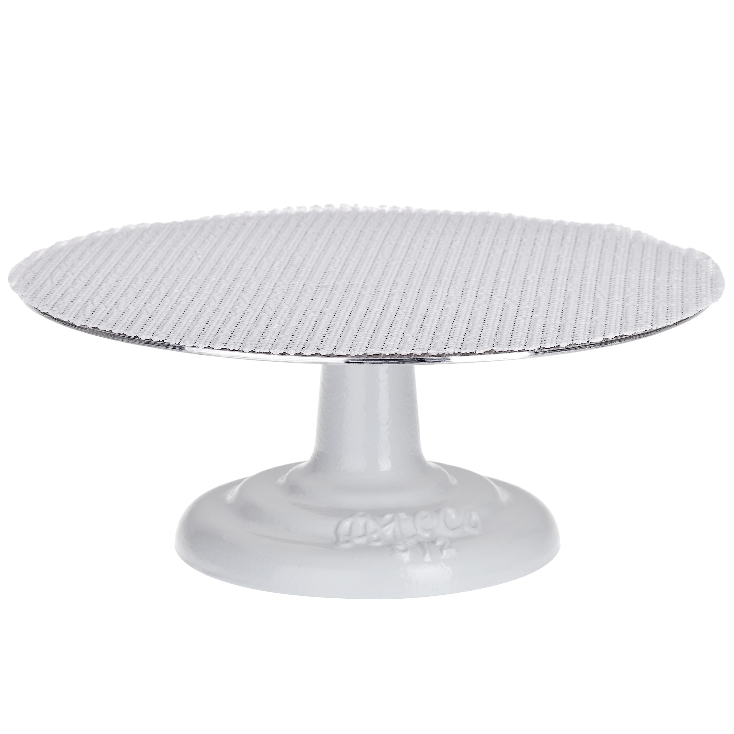 Ateco cast iron base cake stand showing a sturdy, stable decorating surface.