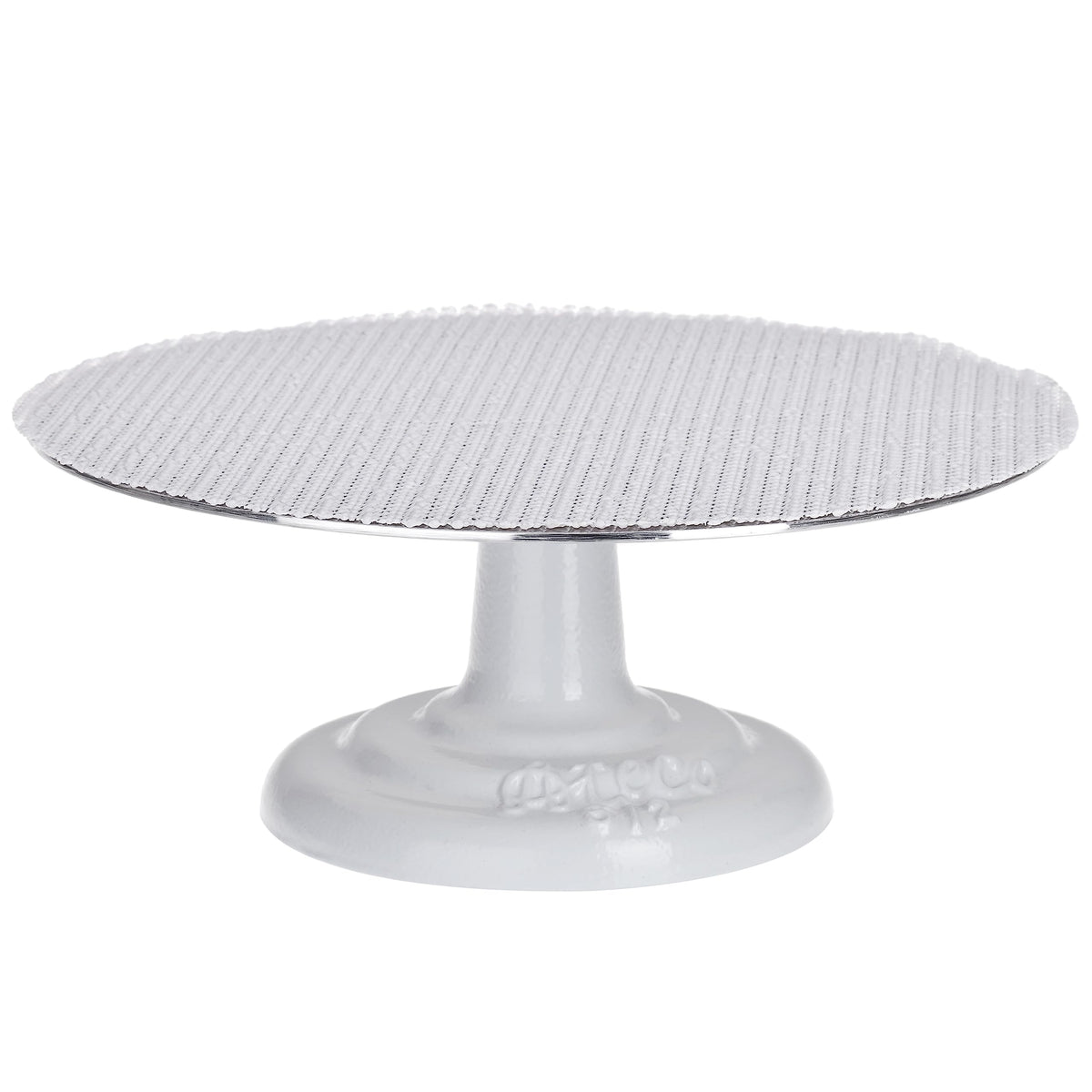 Ateco cast iron base cake stand showing a sturdy, stable decorating surface.