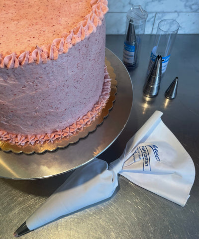 Heavy-duty cast iron base adds weight to prevent sliding on counters.