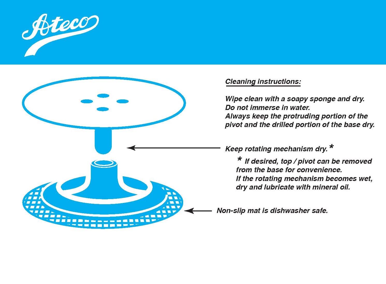 Ateco non-slip pad helps keep cakes secure during decorating.