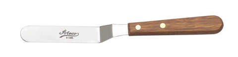 Ateco offset spatula wood handle detail for comfortable, durable use.