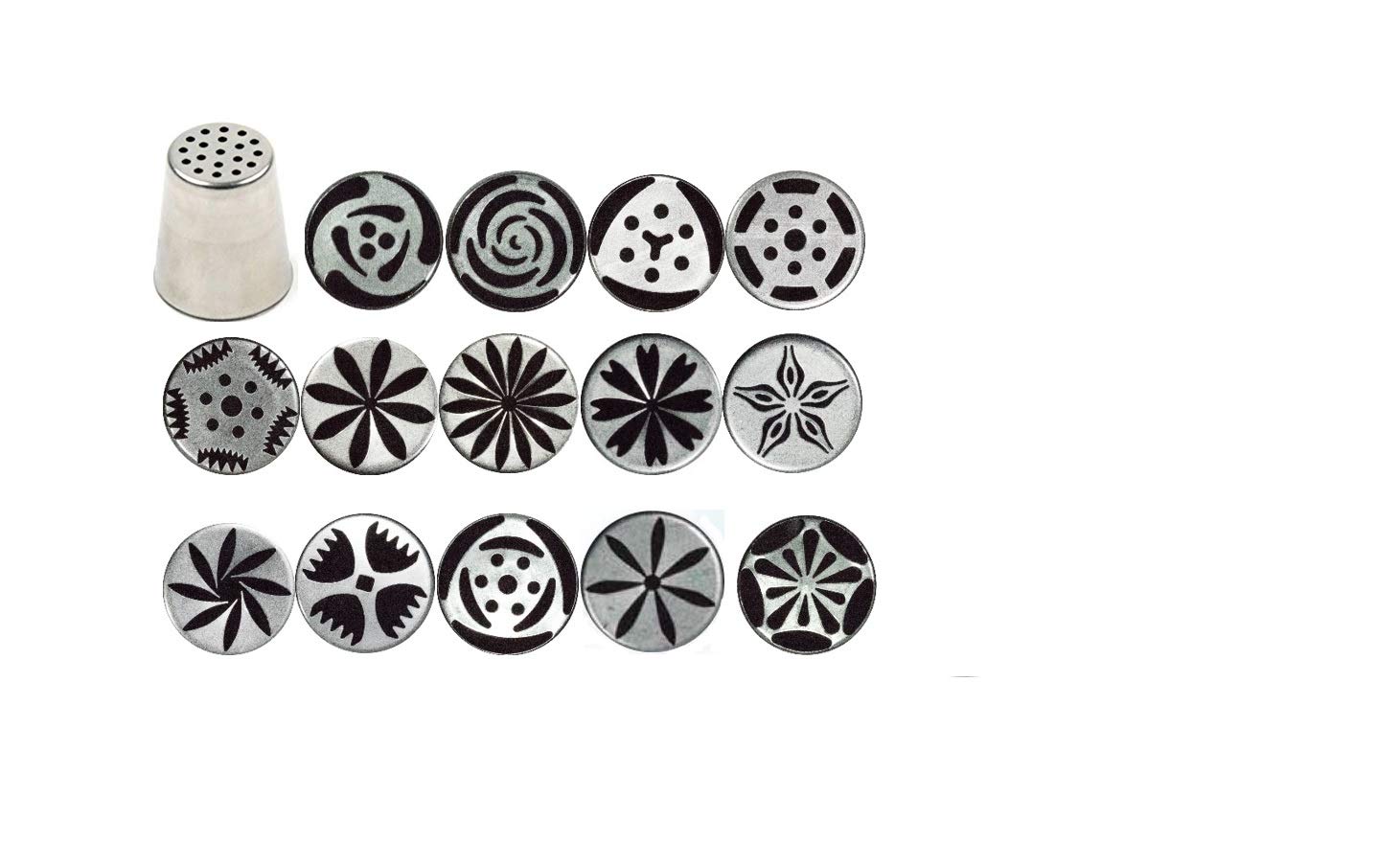 Ateco One Step Flower Russian Tube set with tip 241 for elegant petals