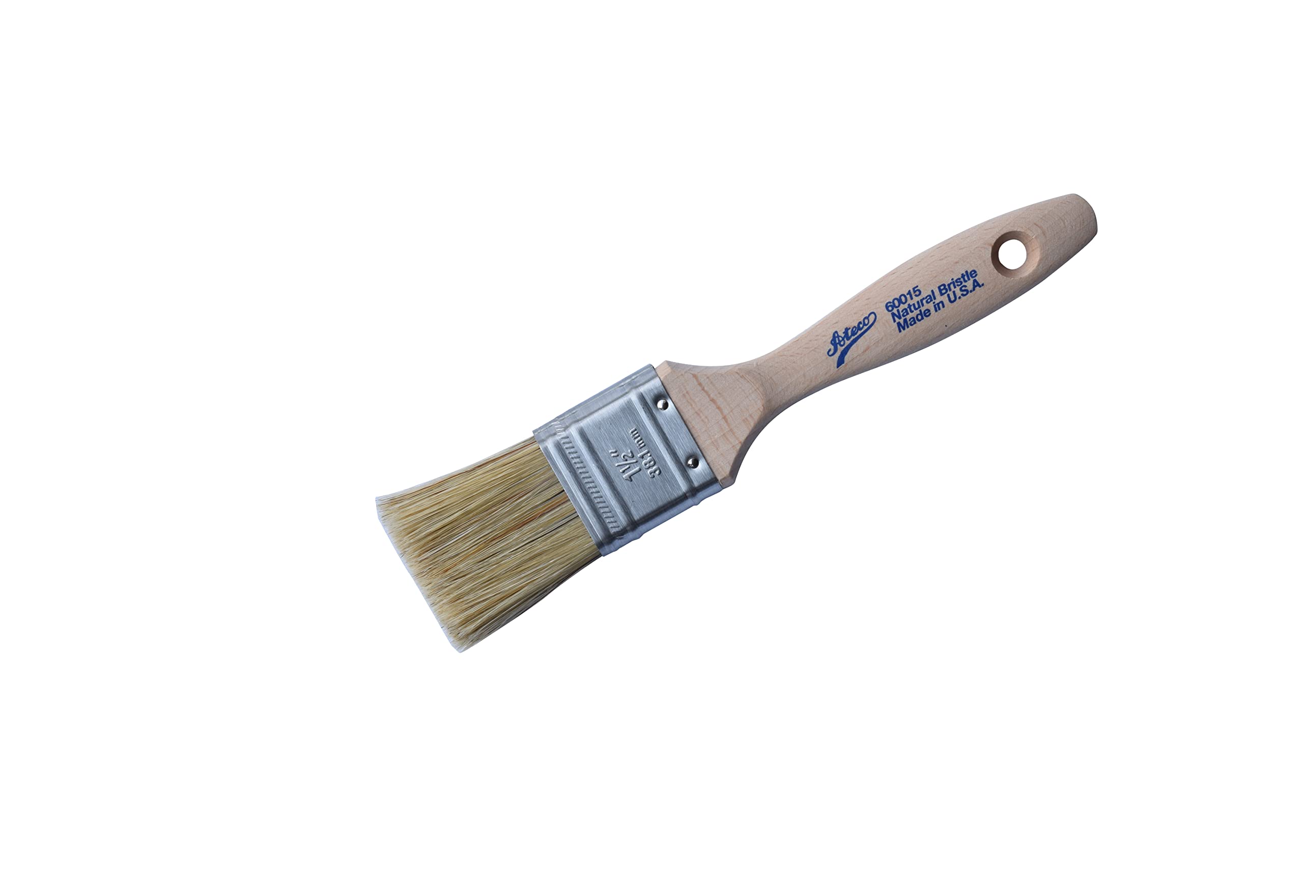 Ateco pastry brush with a 1.5-inch flat head for even egg wash application