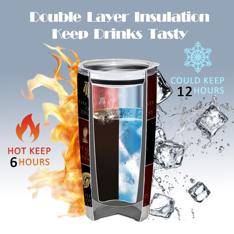ATHAND double-wall vacuum insulation keeps drinks hot or cold longer
