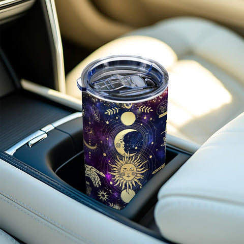 ATHAND 20 oz tumbler fits most cup holders for easy transport