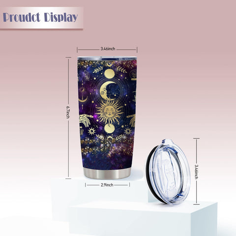 ATHAND Goth Moon Tumbler vacuum insulation keeps beverages hot or cold for hours
