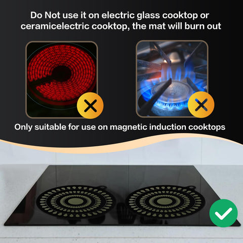 Atlmainx 9.5in induction mat durable silicone protects the surface