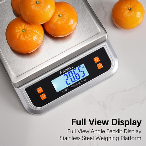 Atogou LC200 scale USB power and battery option for on-the-go kitchens